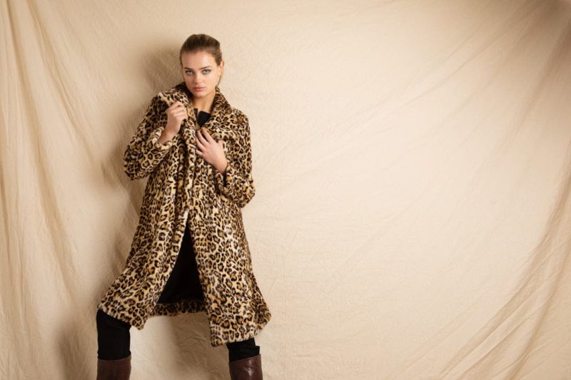 Caravan & Co Ava Faux Fur Coat Leopard