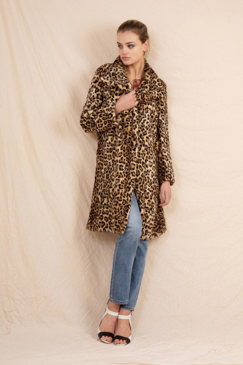 Caravan & Co Ava Faux Fur Coat Leopard