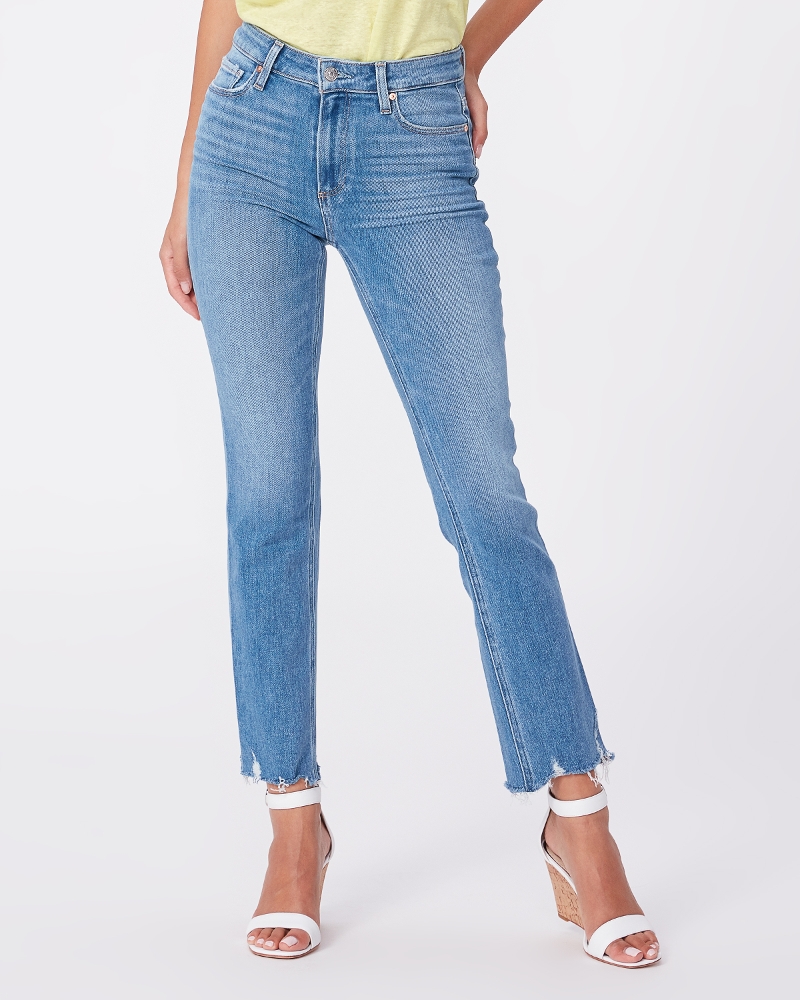 Paige Cindy Mel Wash Destroyed Hem Jeans - Thyme Clothing