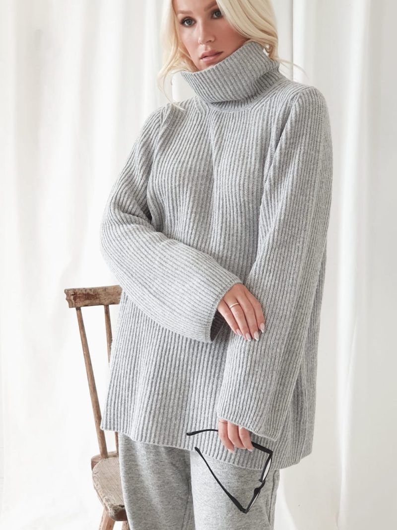 Bohemiana by Bypias Morning Light Polo Neck Knit - Image 8