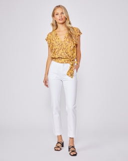 Paige Mayslie Straight Ankle Crisp White