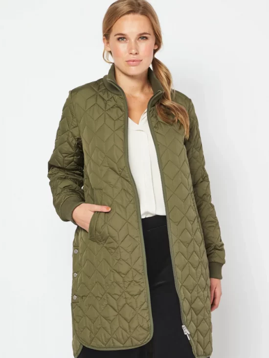 padded quilt coat army