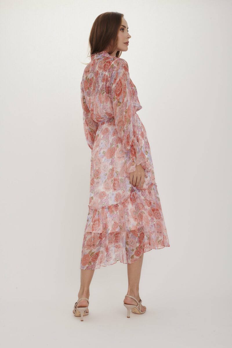 Kamare Hope Silk Dress Pink Meadow - Image 3