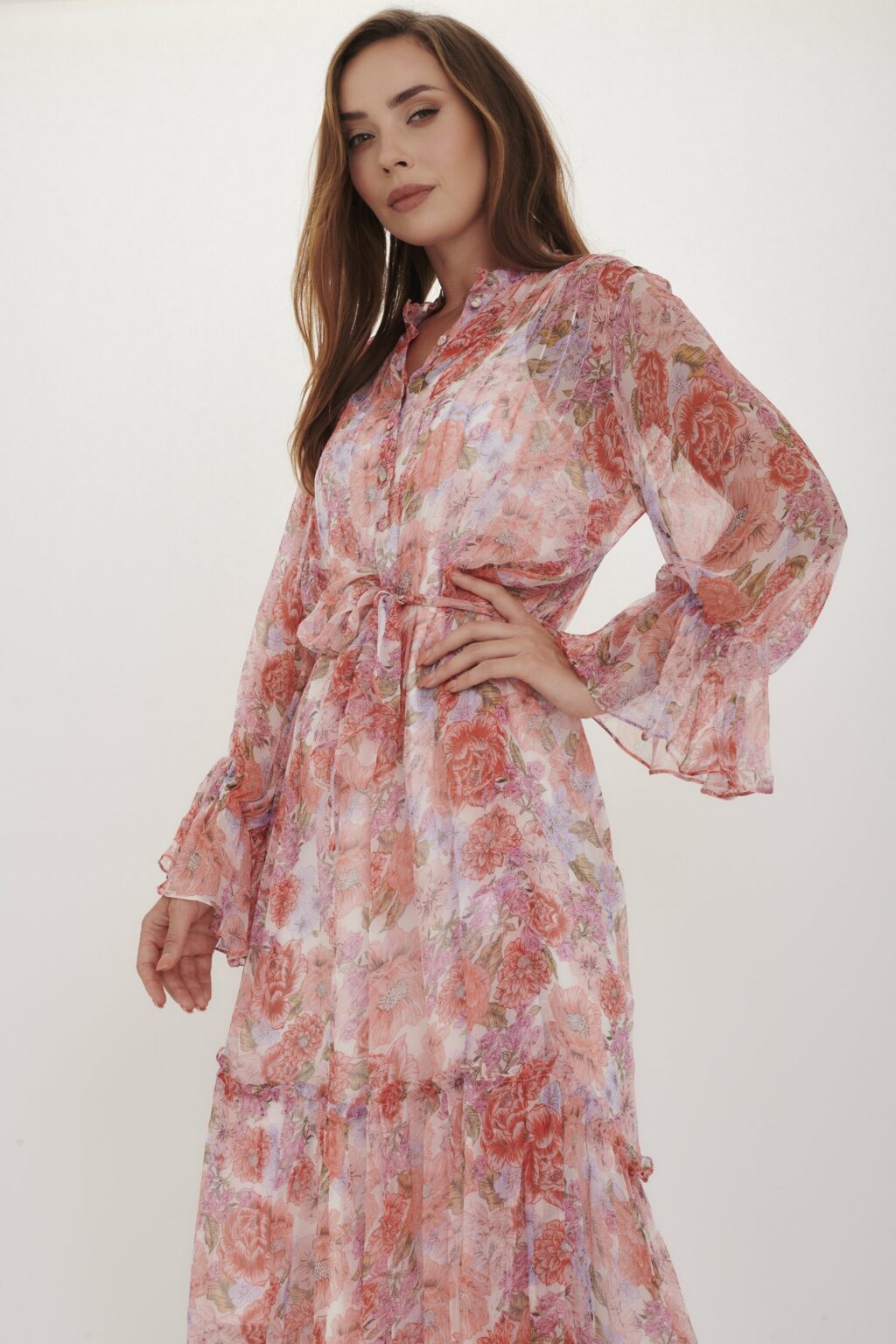Kamare Hope Silk Dress Pink Meadow Thyme Clothing