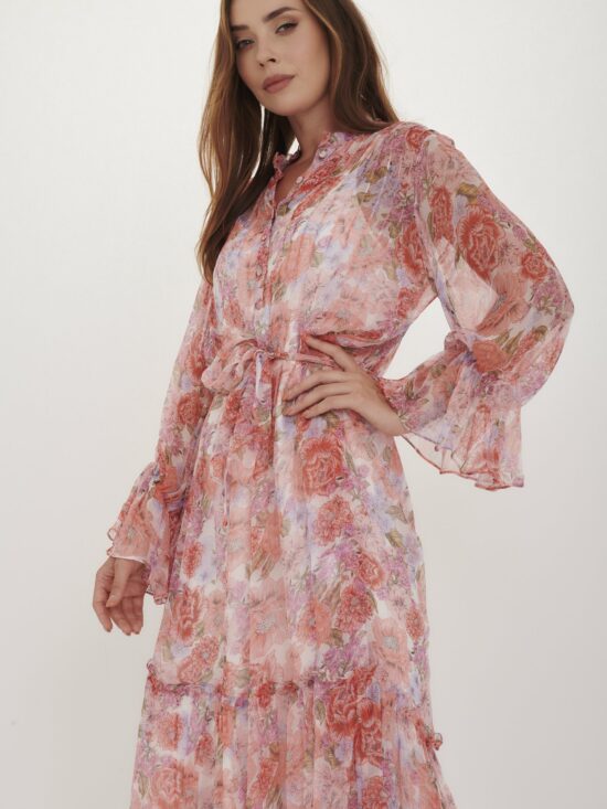 Kamare Hope Silk Dress Pink Meadow