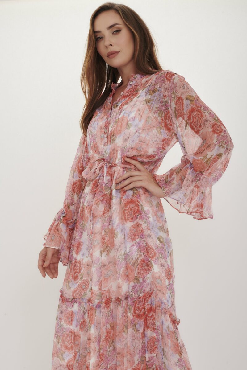 Kamare Hope Silk Dress Pink Meadow