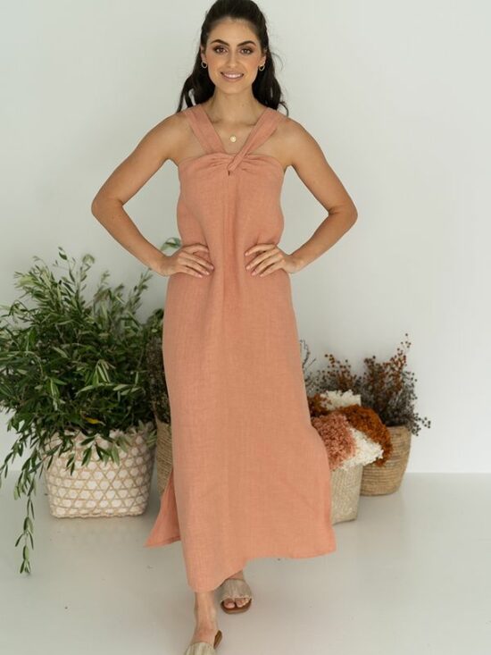 Humidity Odyssey Dress Burnt Clay