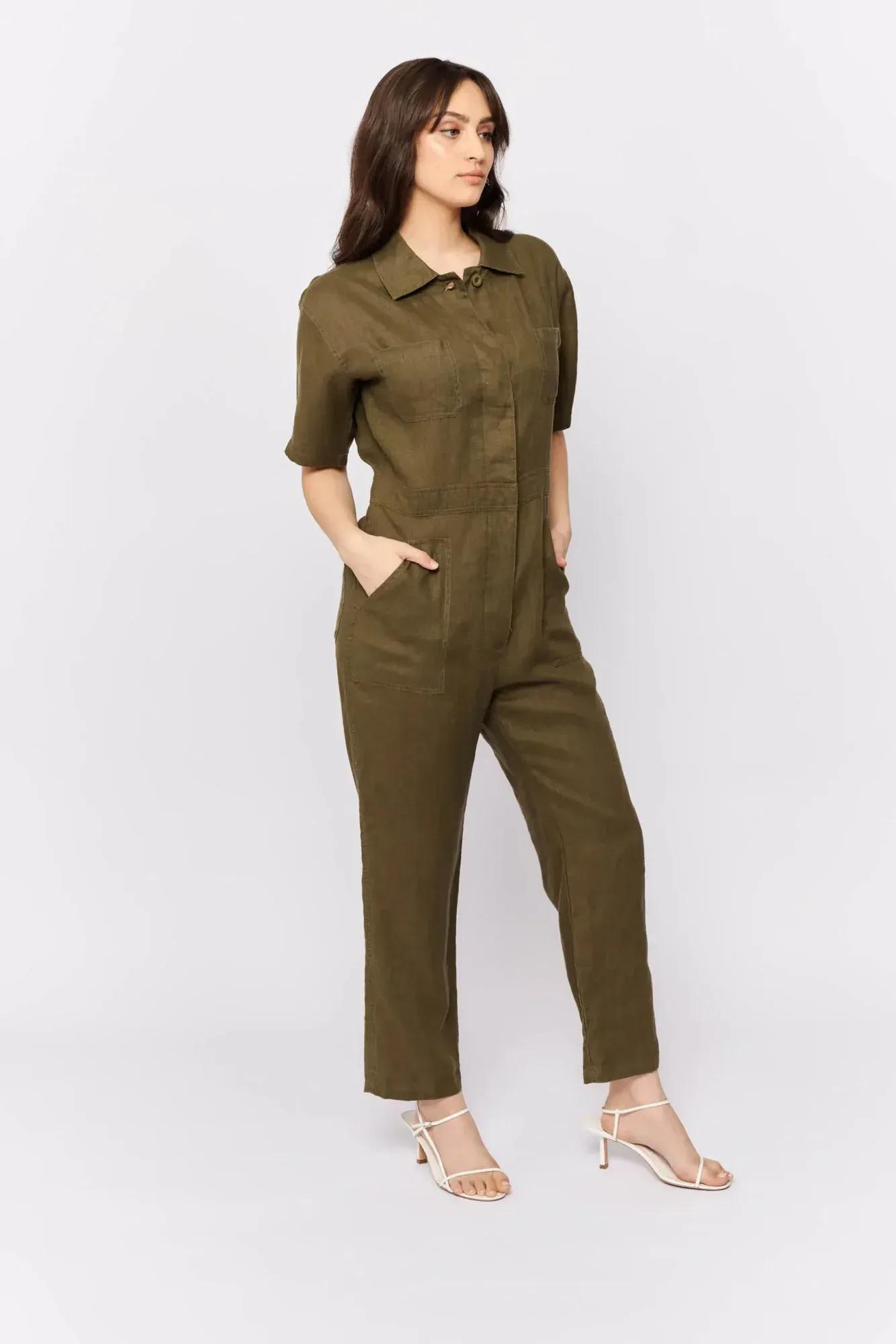 Alessandra Hepburn Jumpsuit Cypress Linen - Image 3