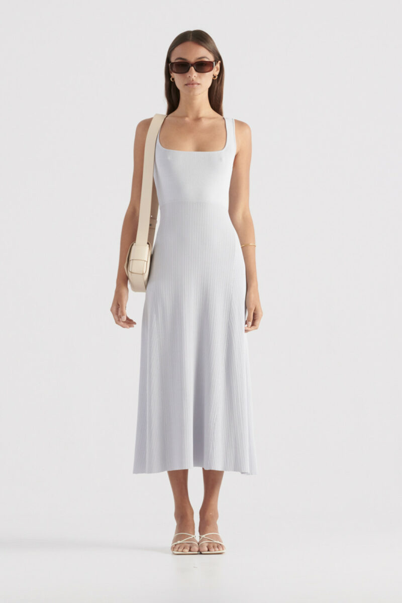 Elka Collective Morgan Knit Dress Ice Blue