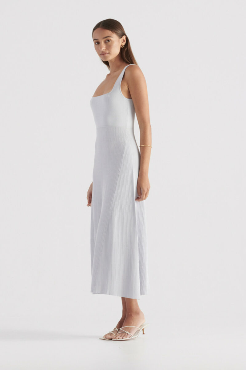 Elka Collective Morgan Knit Dress Ice Blue - Image 3