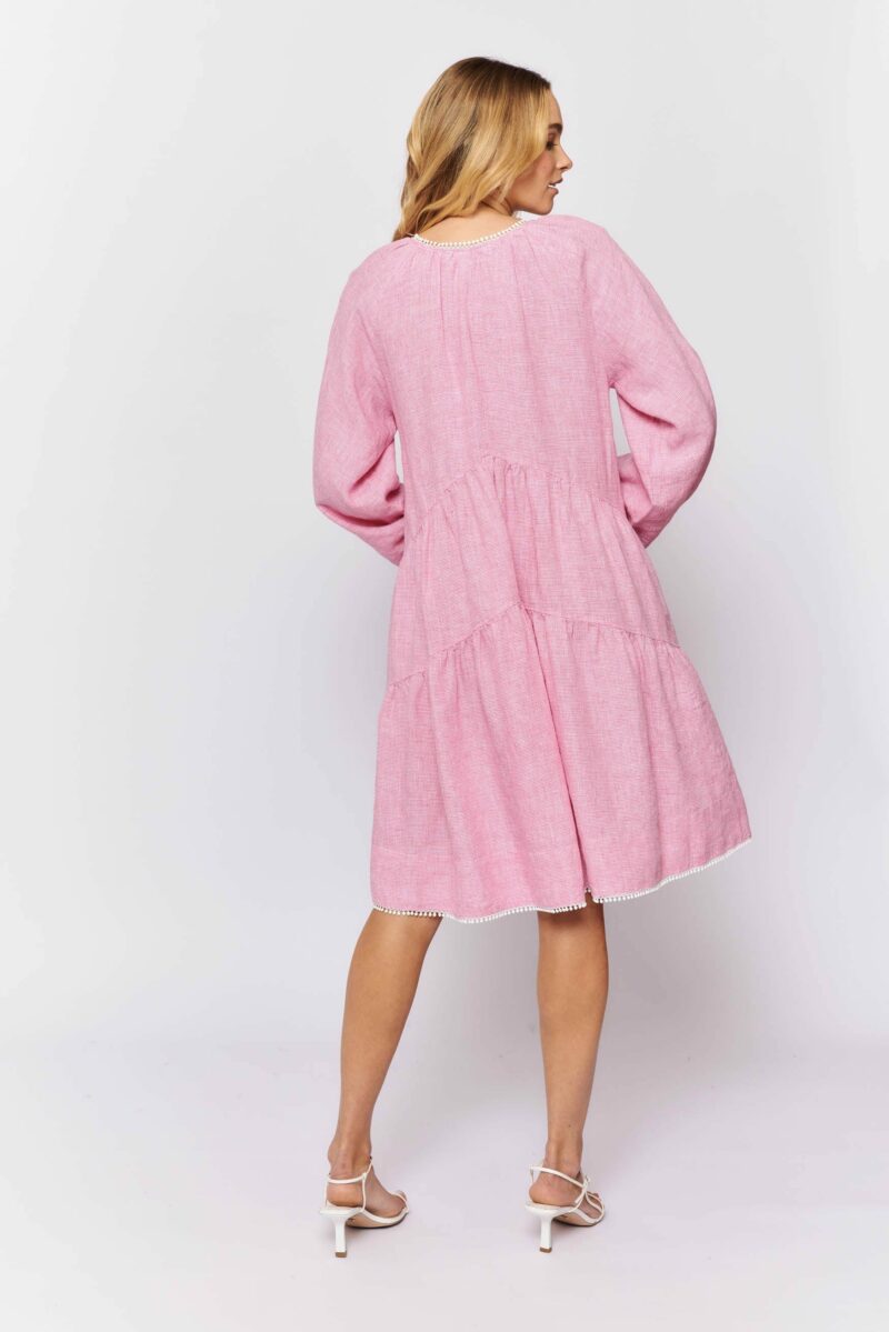 Alessandra Baroque Linen Dress - Image 4