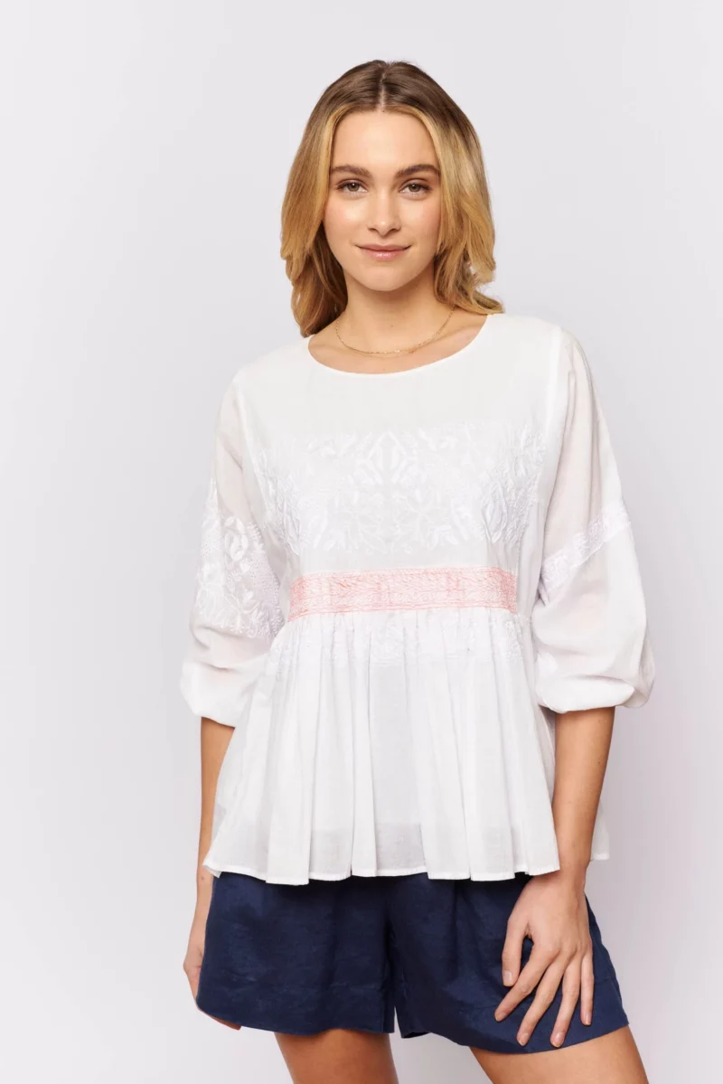 alessandra shirts minuet top in white voile 31269320622134 scaled