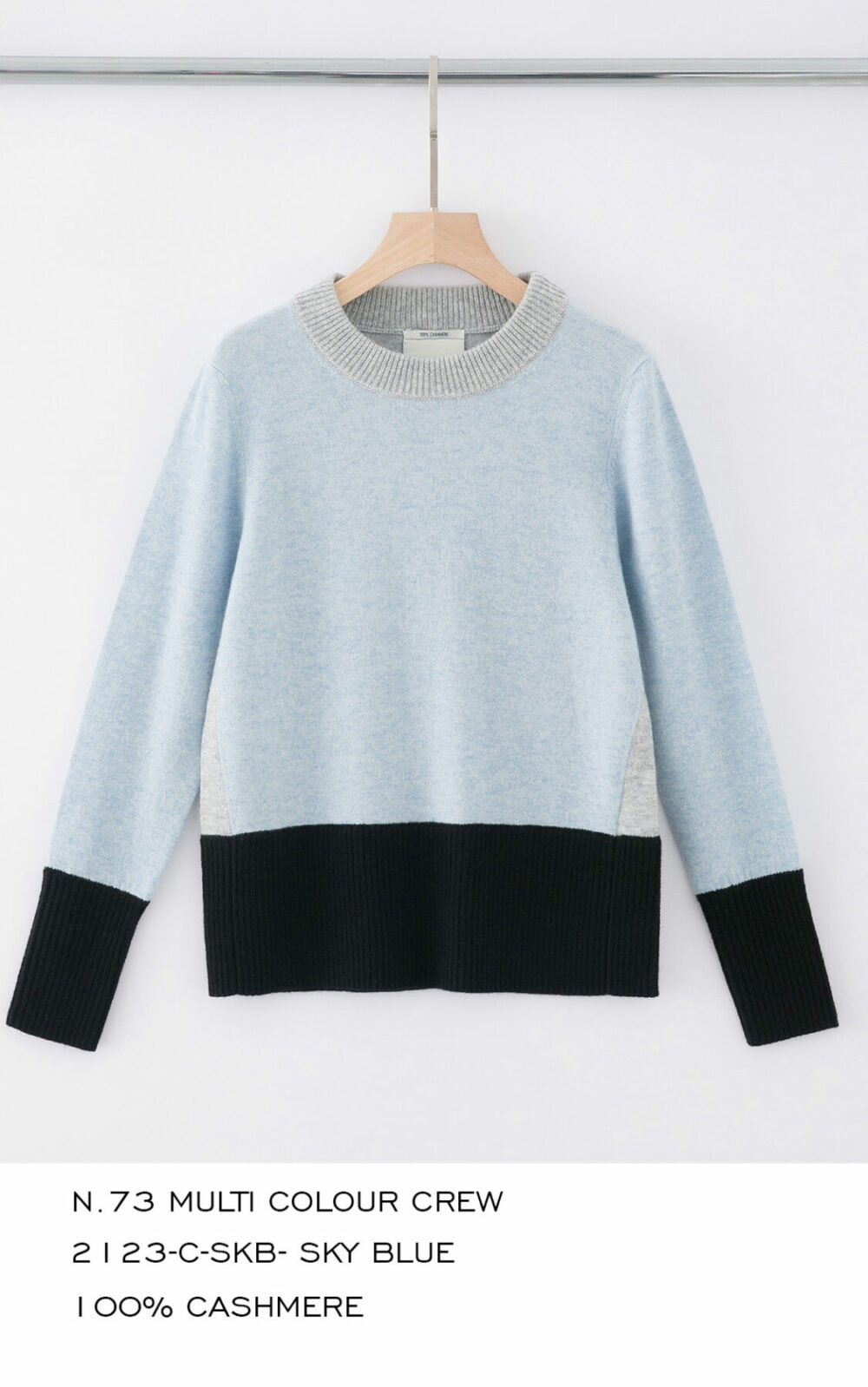 Aleger Multi Colour Cashmere Crew Knit