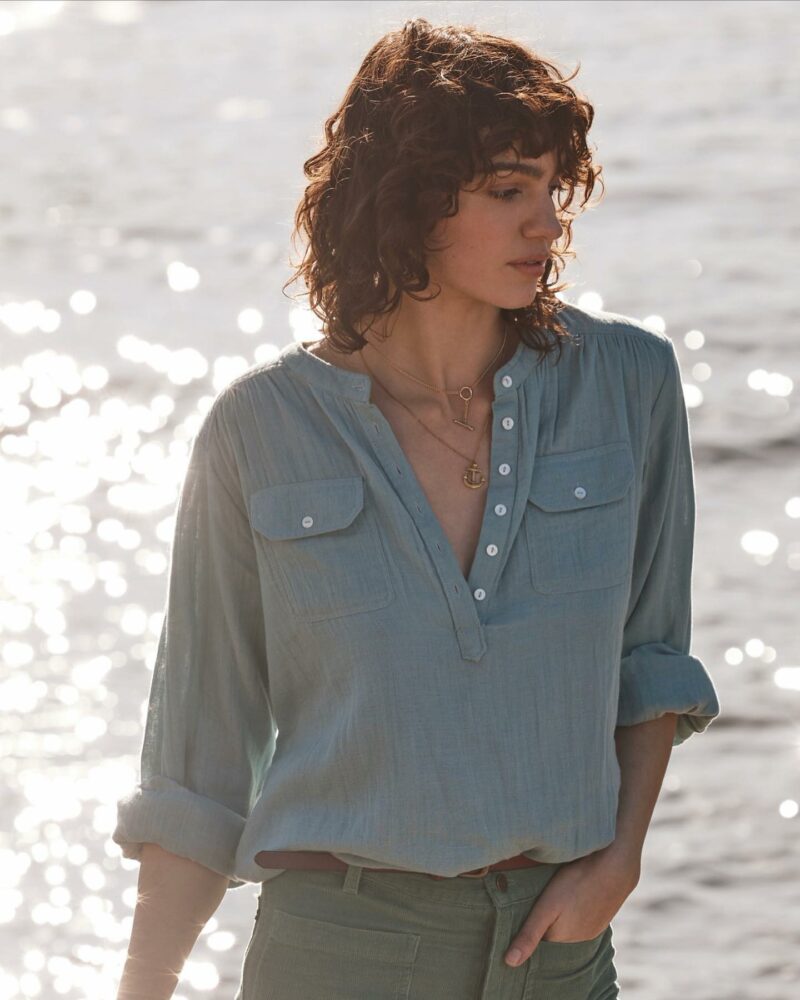 Marie Louise De Monterey Amelie Blouse W/Pockets - Image 3