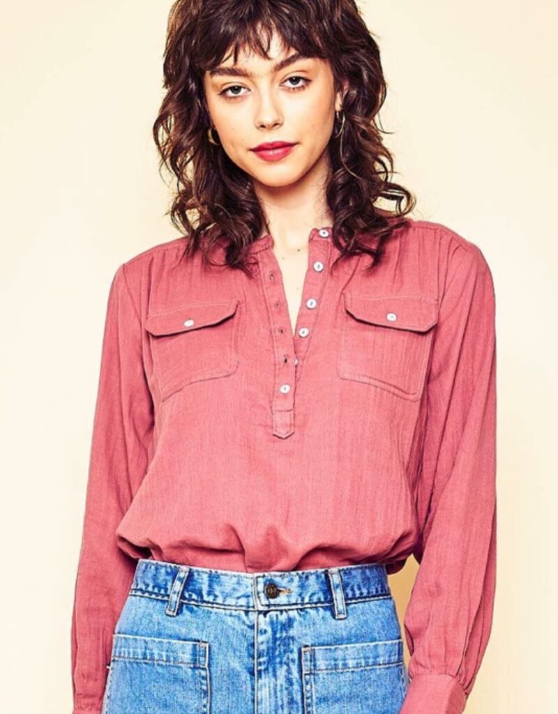 Marie Louise De Monterey Amelie Blouse W/Pockets - Image 4