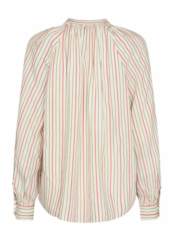 Qwin Lux Stripe Blouse Ecru