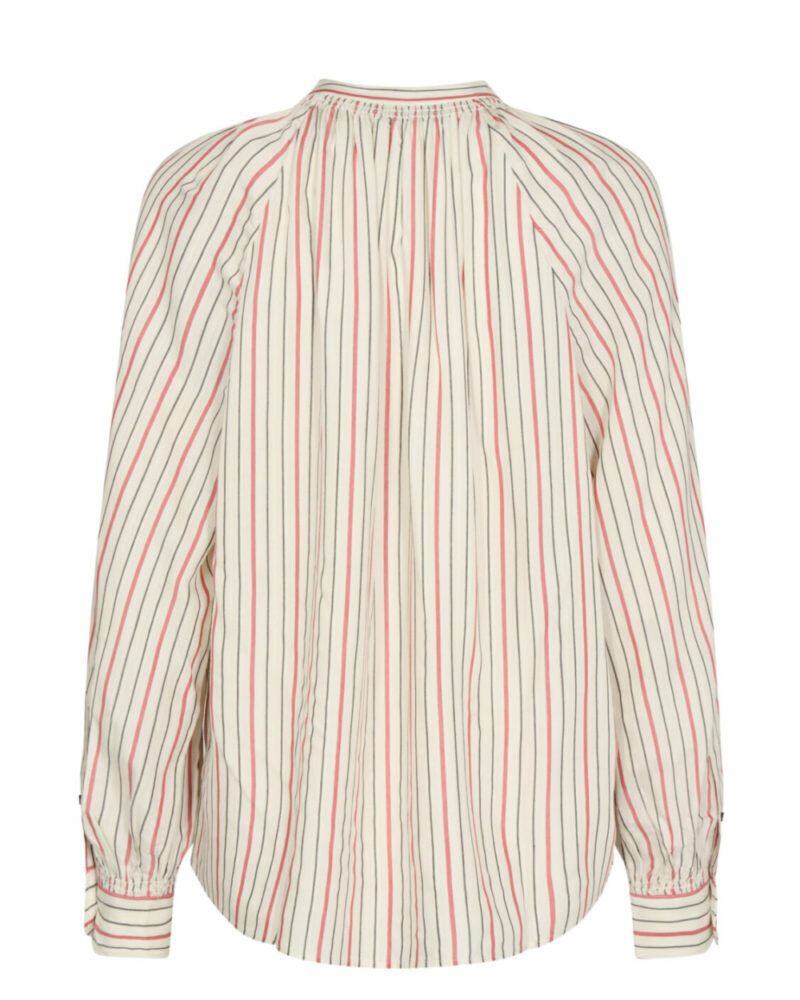 Qwin Lux Stripe Blouse Ecru