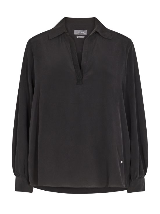 Mos Mosh Enfa Silk Blouse Black