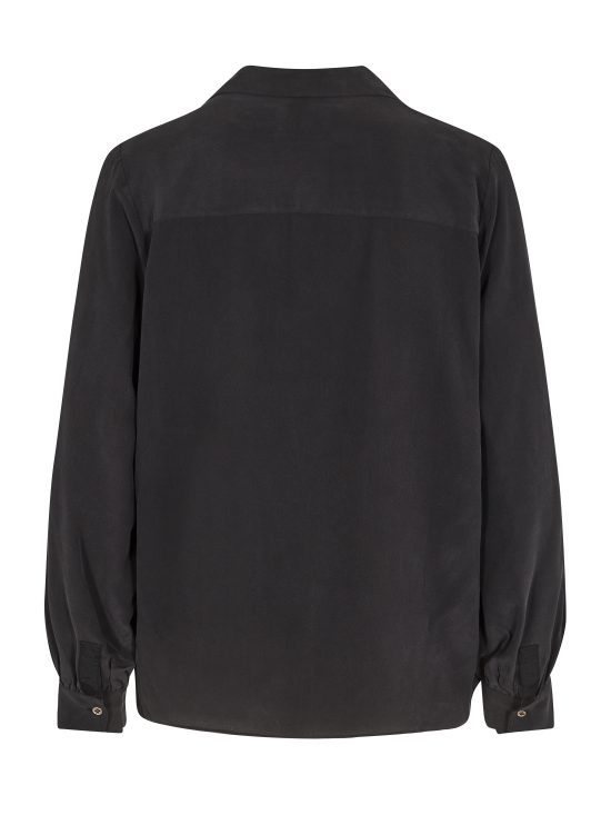 Enfa Silk Blouse Black