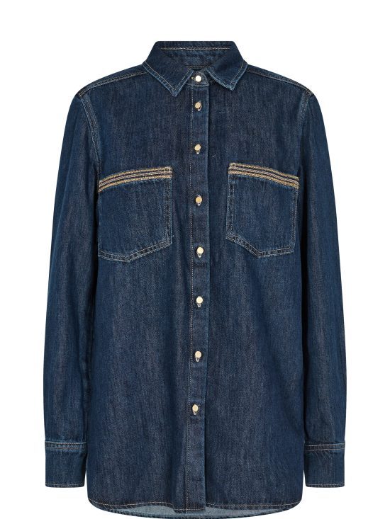 Jenner Flash Denim Shirt Dark Blue