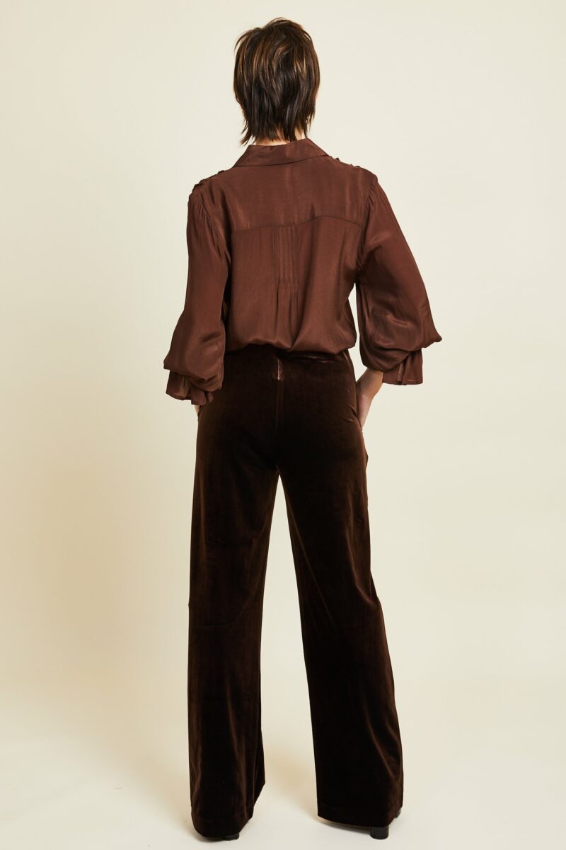 Kamare Surrey Velvet Pants Chocolate - Image 2