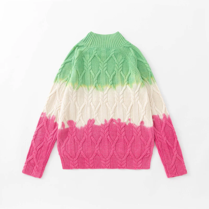 Aleger Cashmere Blend Cable Dip-Dye Sweater N.68