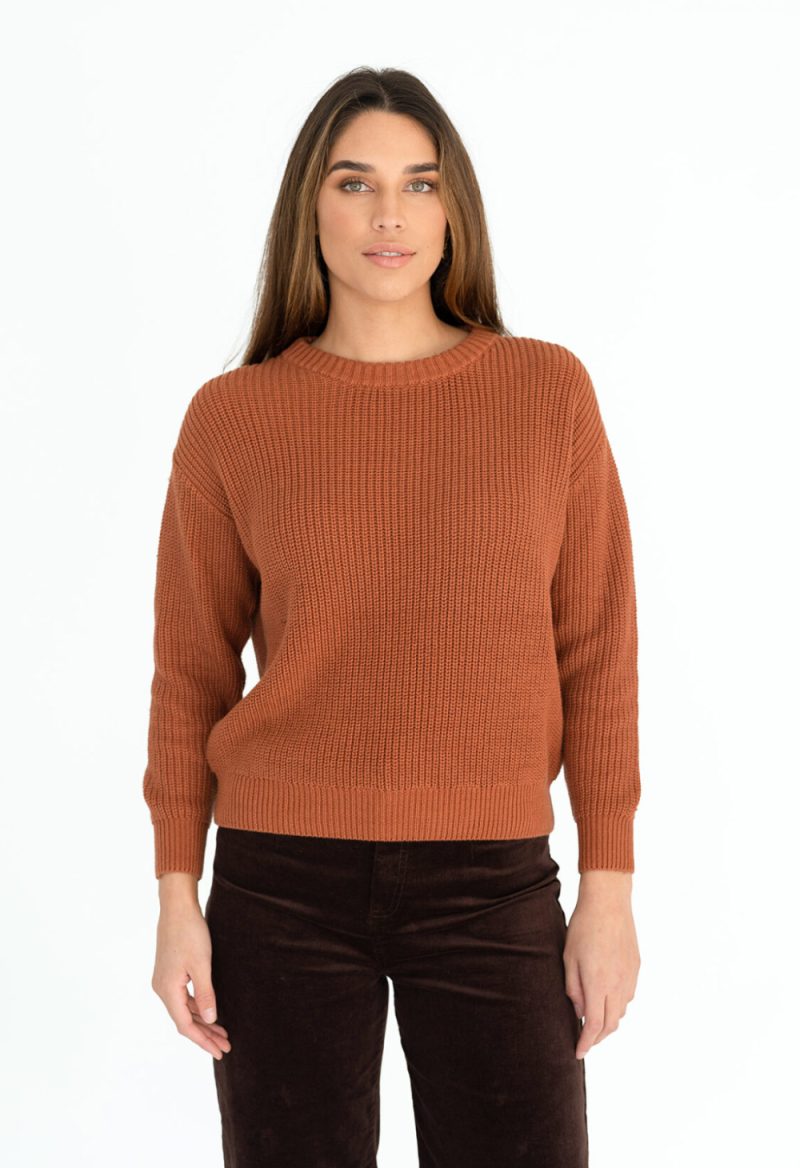 BISOUS JUMPER - RUST - FRONT