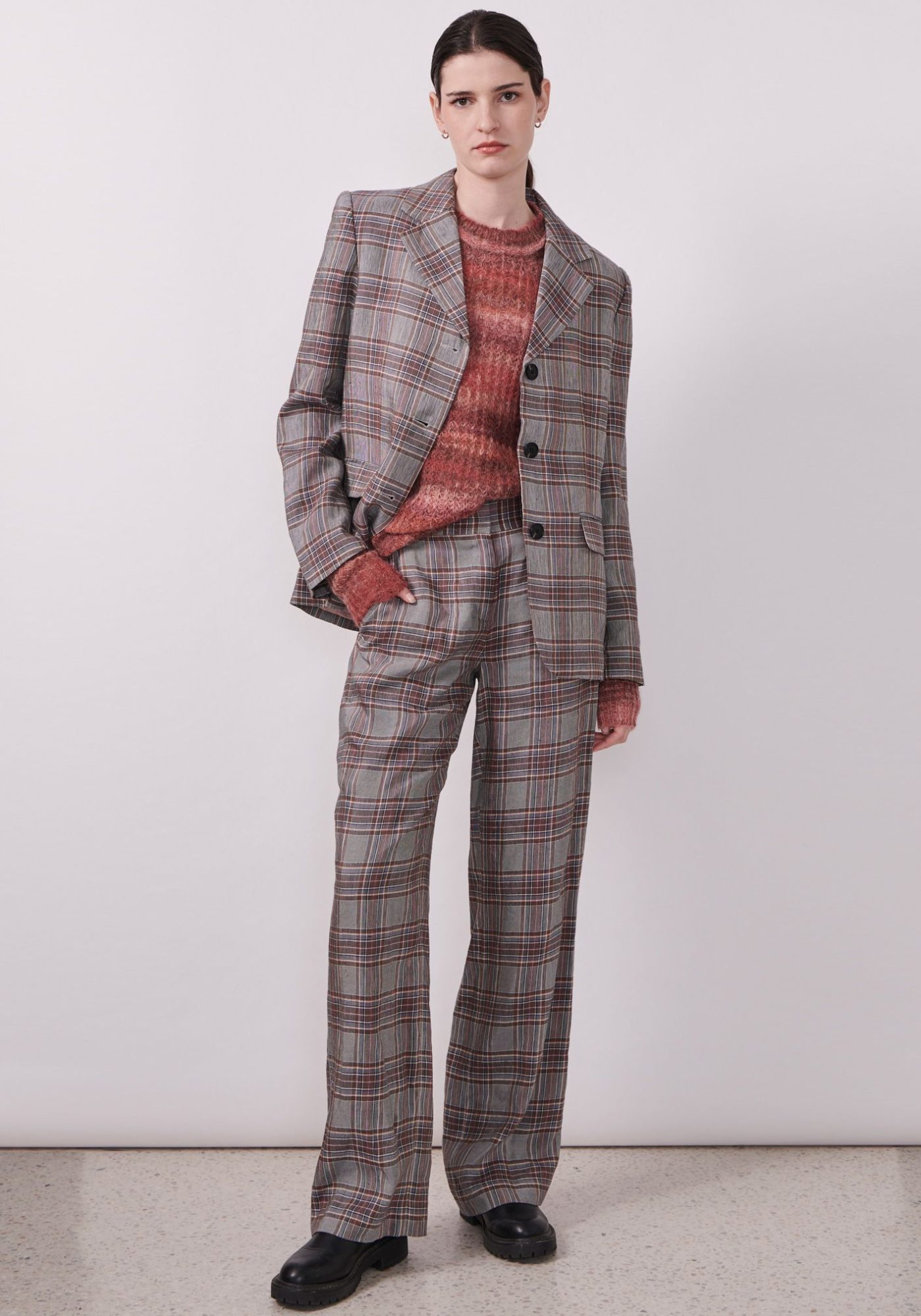 halcyon check jacket and pant