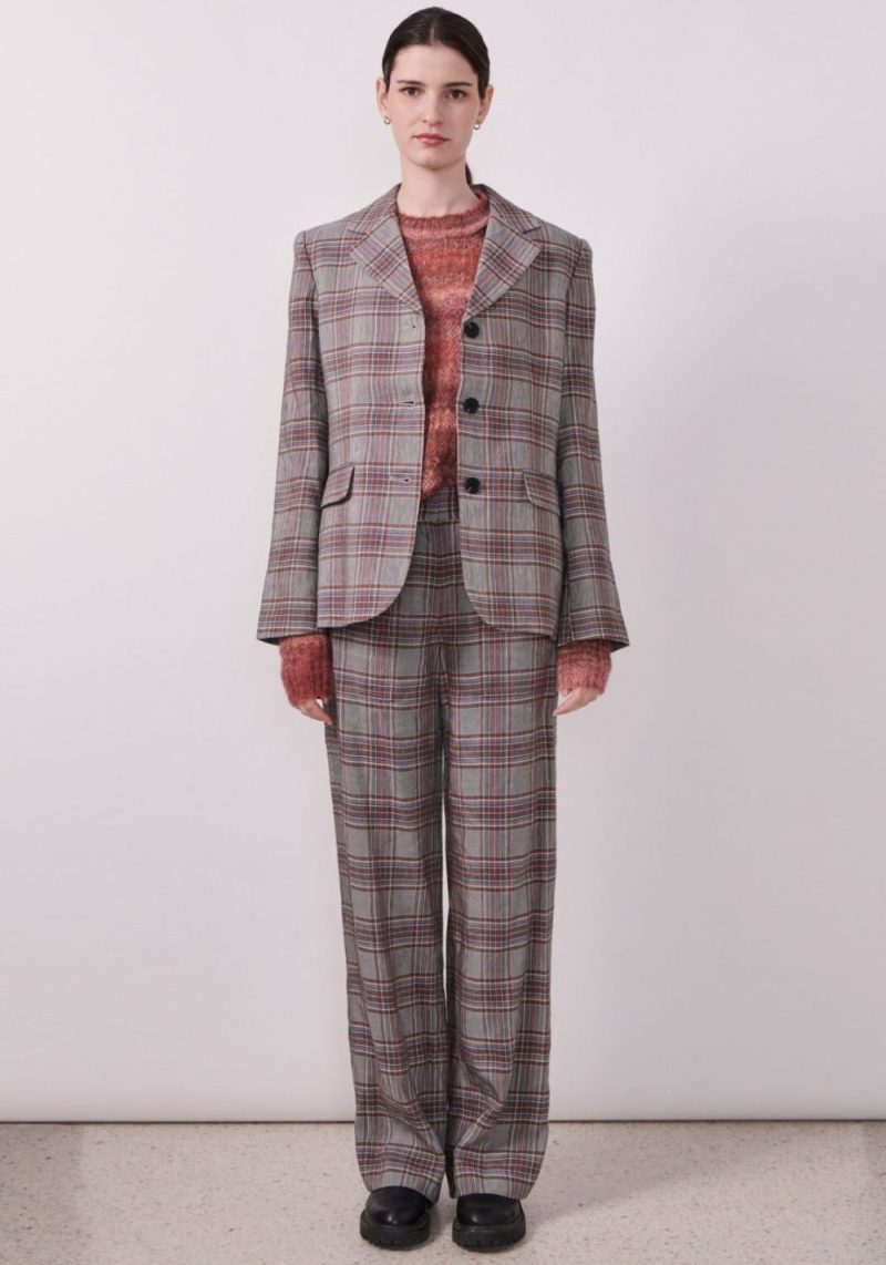 halcyon check jacket and pant