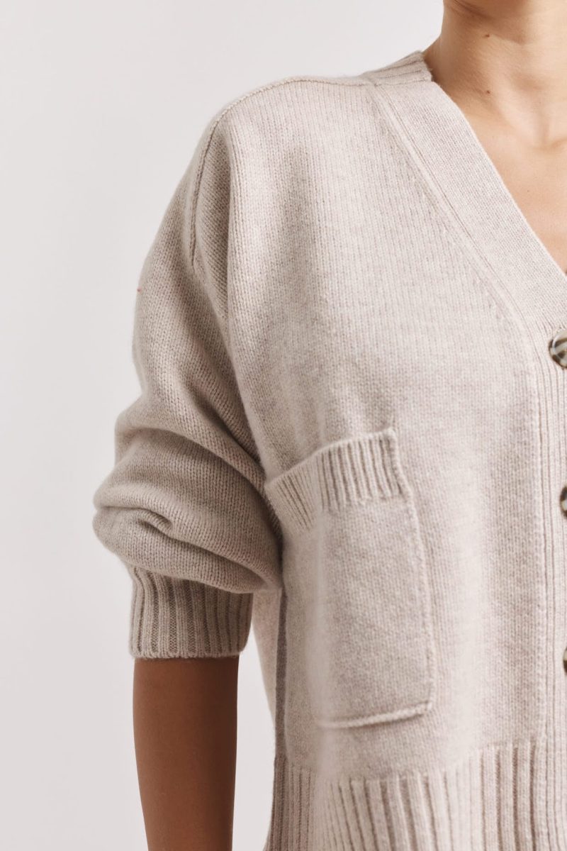 alessandra cashmere cardigan effie cardi in porridge 41099424334118