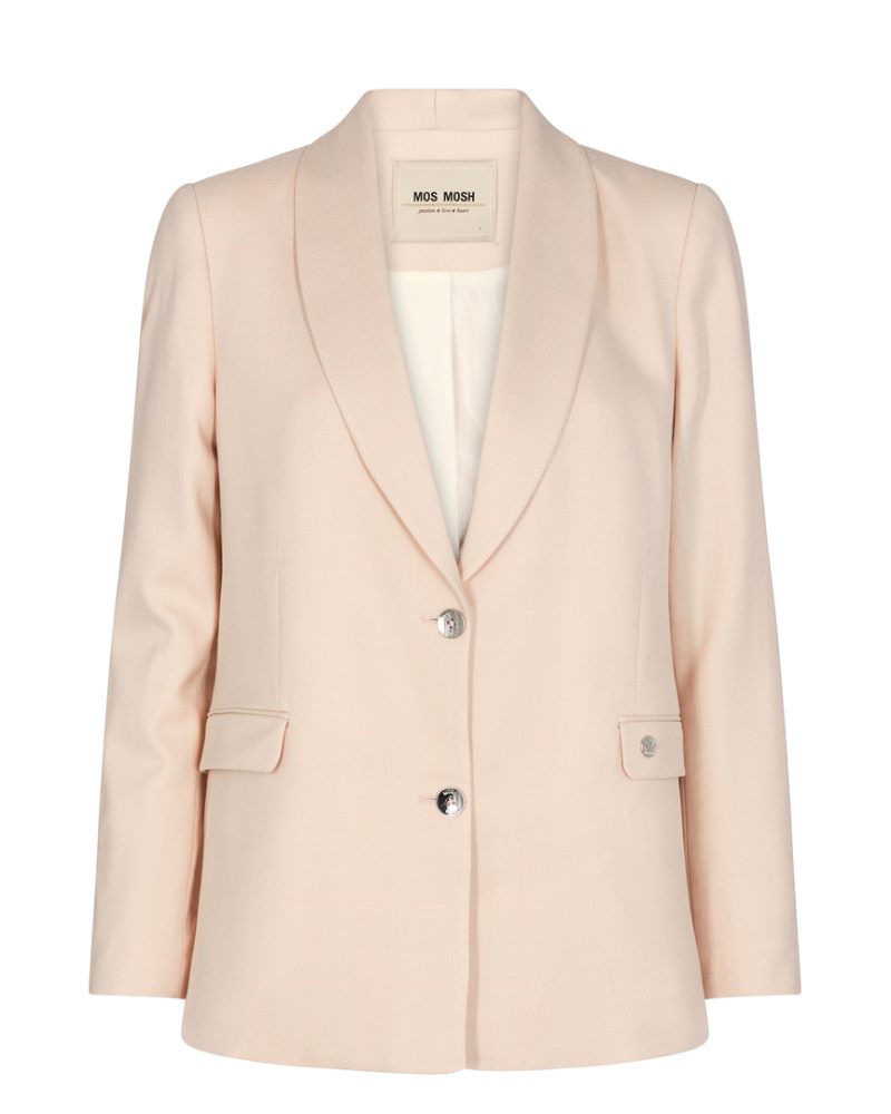 Bena Herring Check Blazer Silver Pink