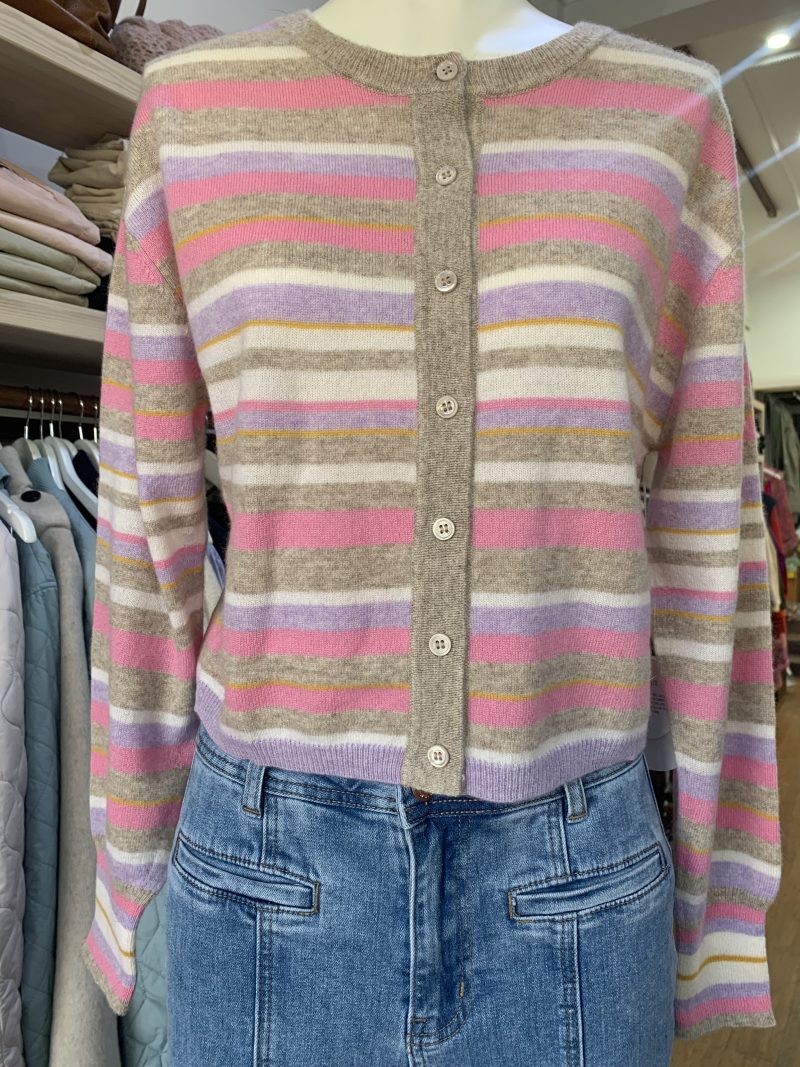 SYDNEY STRIPE CASHMERE CARDI