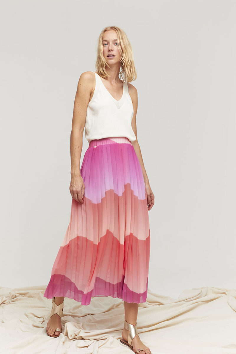 Aldo Martins Raset Skirt and Moss Top