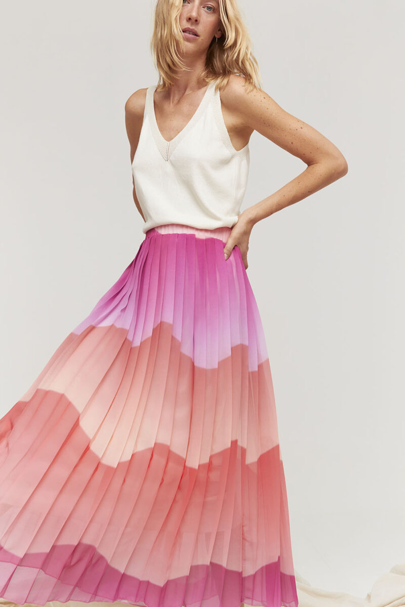 Aldo Martins Raset Skirt and Moss Top