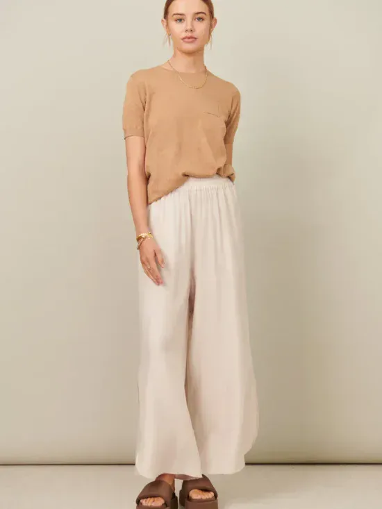 POL Clothing Cupro Pant Pebble