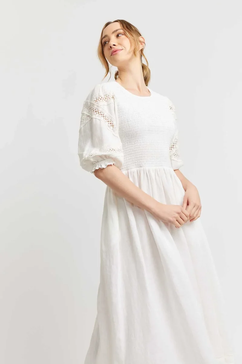 alessandra dresses claudia linen dress in white 42828521668902 e1694995920738