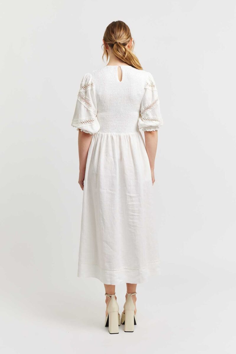 alessandra dresses claudia linen dress in white 42828521799974 e1694996659655