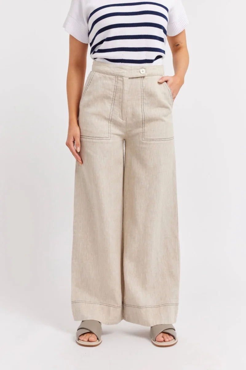alessandra pants clio linen pant in string e1694996099460