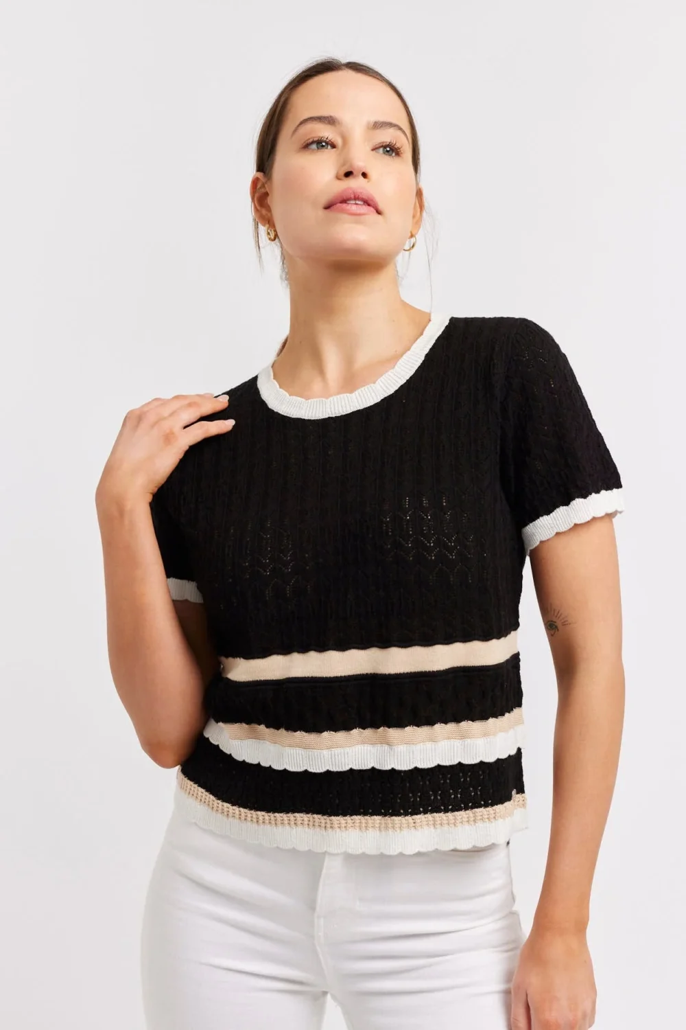 Alessandra Betina Cotton Knit Top - Thyme Clothing