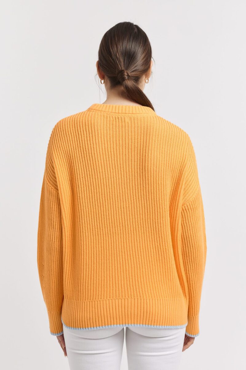 alessandra sweater limone cotton sweater in mandarin 42173553738022