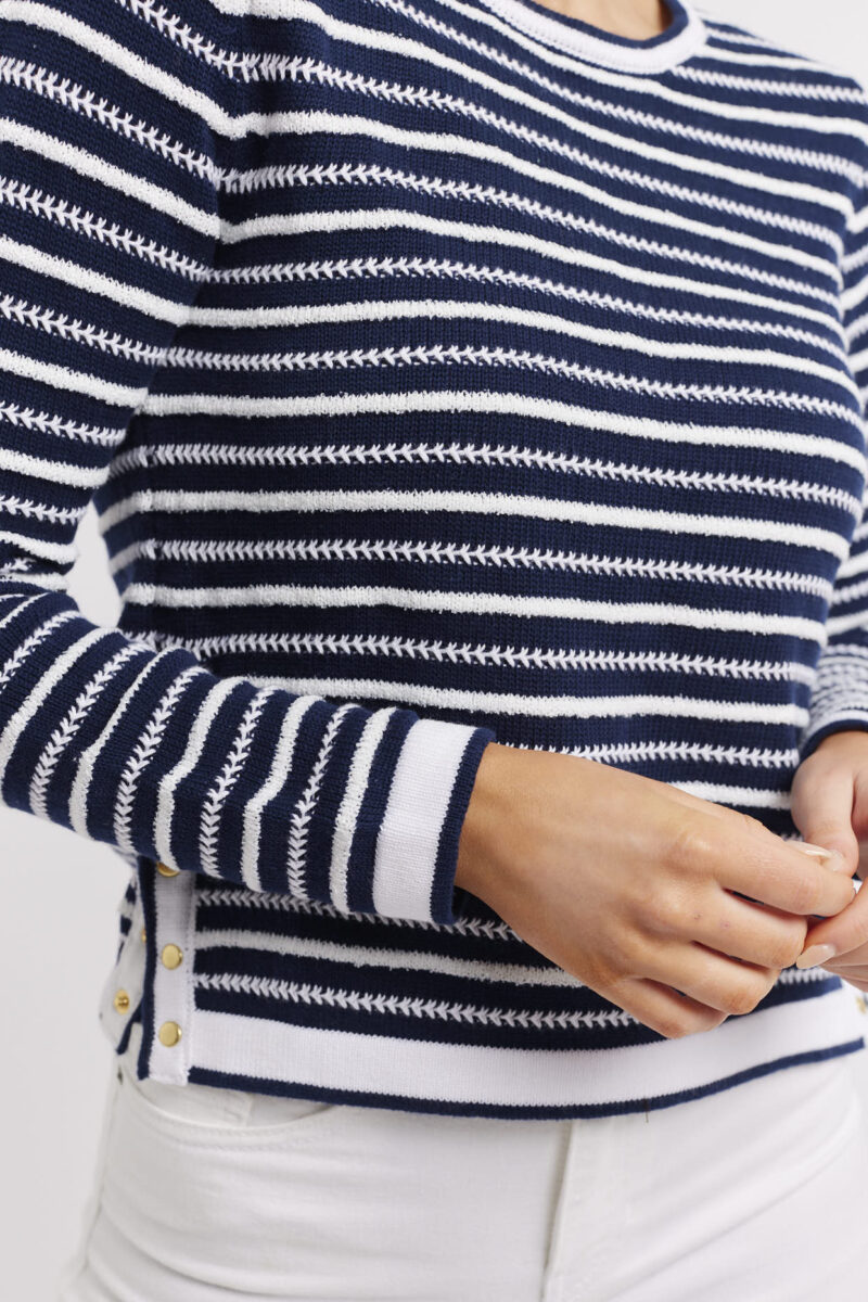 alessandra sweater momento cotton sweater in navy 42173205840166