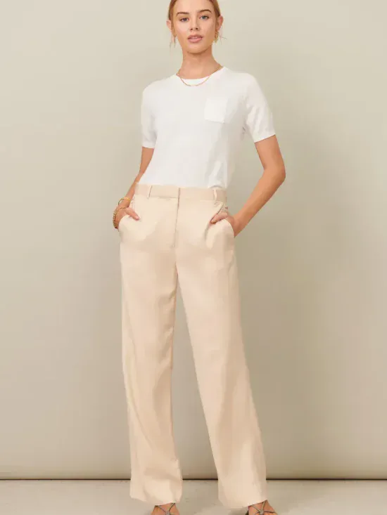 POL Clothing Calypso Pocket Tee Ivory