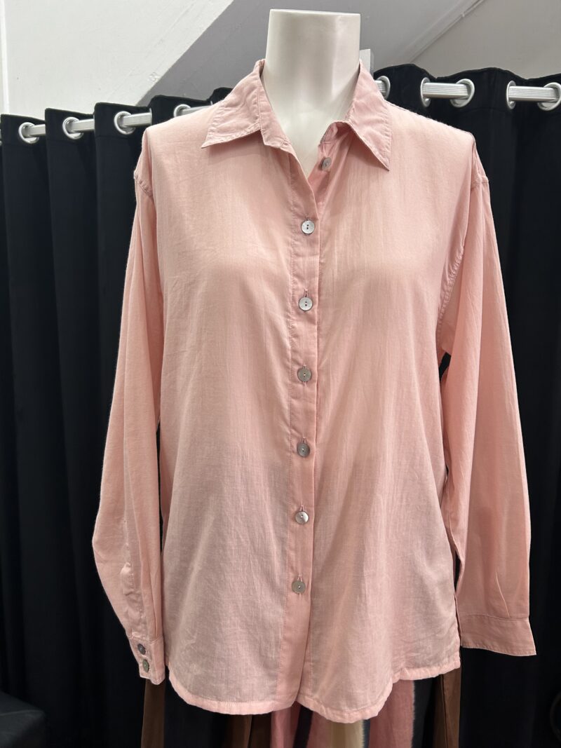 Natasha The Label Ivy Button Shirt Dusty Pink - Image 2