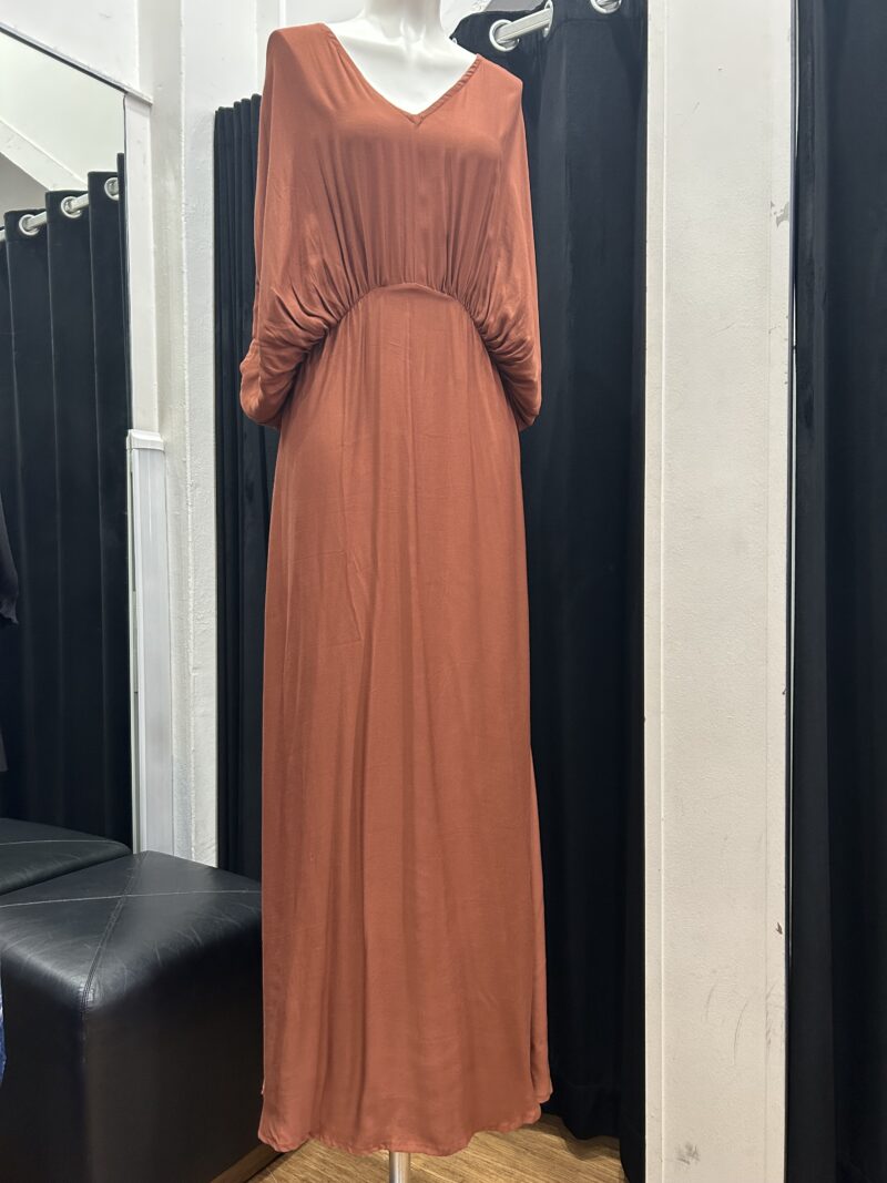 Natasha The Label Sophia Rouche Shoulder Dress Copper - Image 6