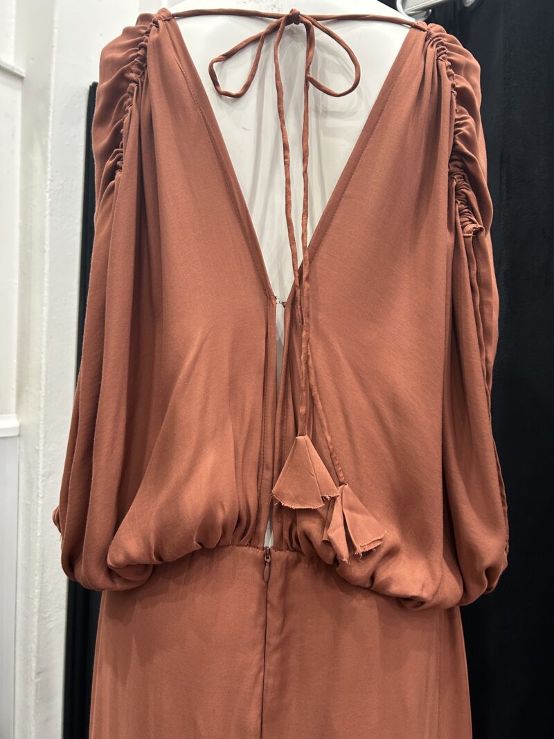 Natasha The Label Sophia Rouche Shoulder Dress Copper - Image 4
