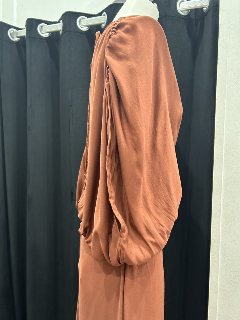 Natasha The Label Sophia Rouche Shoulder Dress Copper - Image 3