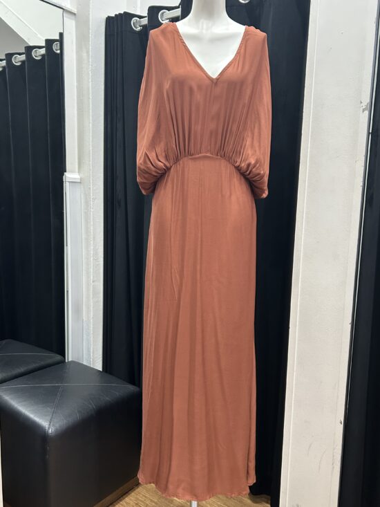 Natasha The Label Sophia Rouche Shoulder Dress Copper