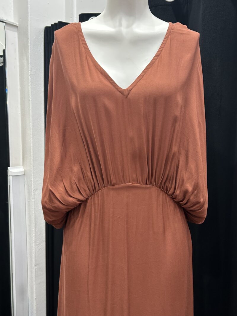 Natasha The Label Sophia Rouche Shoulder Dress Copper - Image 2