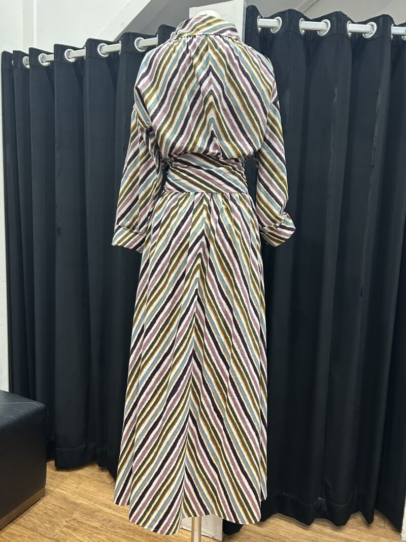 Natasha The Label Poppy Shirt Dress Cirque Stripe Print - Image 5