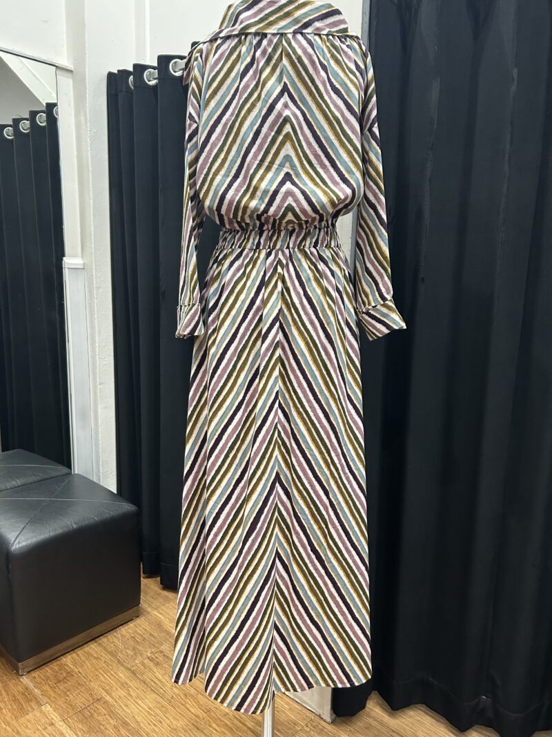 Natasha The Label Poppy Shirt Dress Cirque Stripe Print - Image 4